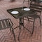 Flash Furniture Barker 23.5'' Bronze Square Tempered Glass Metal Table TLH-073A-1-BZ-GG - alternate 3